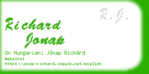 richard jonap business card